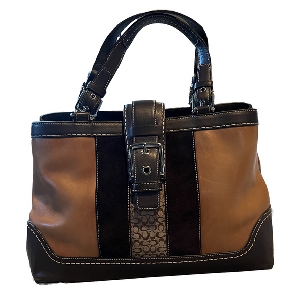 Coach Handbags - Great Condition Coach Brown And Tan Medium Handbag
